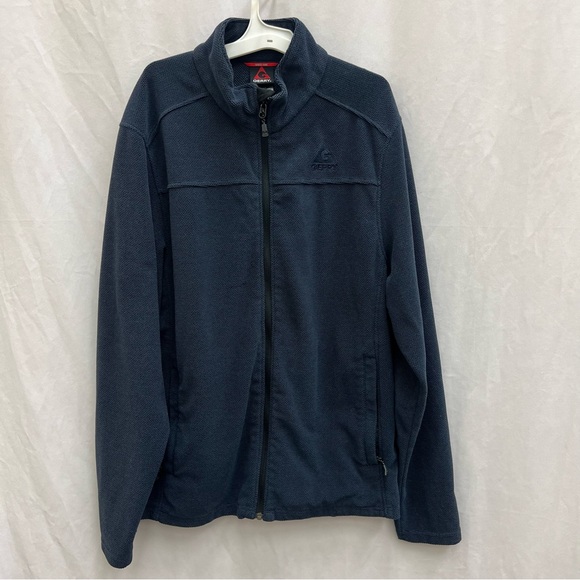 Gerry Weber Thermal Fleece Full Zip Heavy Knit Men's Navy Large Tall Jacket - Picture 2 of 10